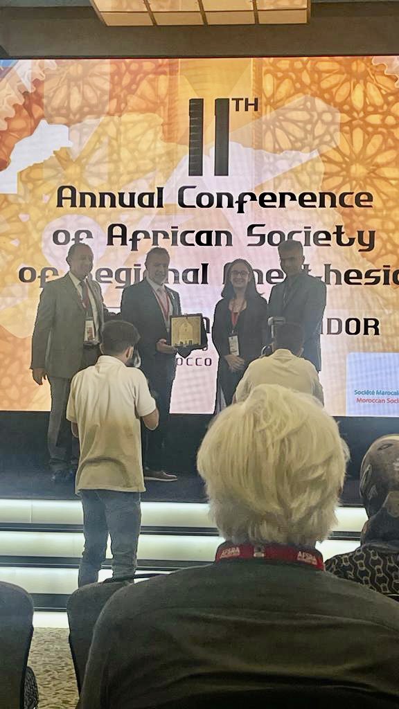 AFSRA10's tweet photo. Huge congratulation for @NarouzeMD for being awarded the @AFSRA10 diamond prize in #AFSRA23 , Dr Narouze has worked in hand with the AFSFA to improve patient care in ch pain in Africa @ASRA_Society https://t.co/9LAlVaObUQ