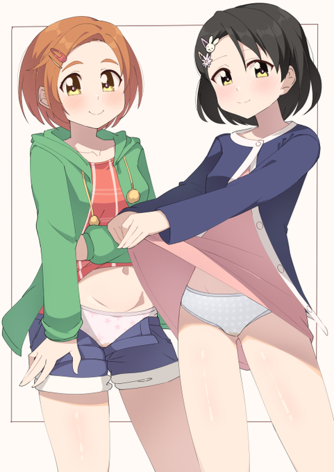 おぱんつを見せてくれる佐々木千枝ちゃんと龍崎薫ちゃん 