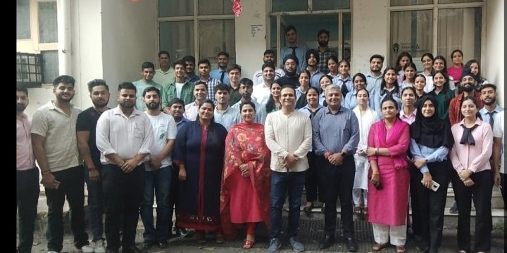 School of Hospitality and Tourism Management starts the 'Ideas Unplugged' series under Tourism Club Activity. Mr Vaibhav Sharma, Founder, Travellers Dost, interacts with BBA(HM) and MBA(HT) students. @OfficeOfLGJandK