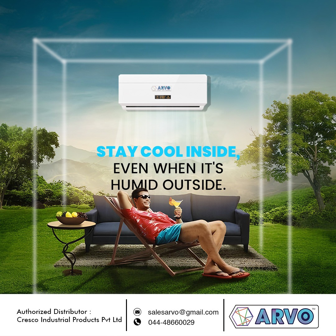 With Arvo air conditioners, you can create an oasis of coolness inside your space. No matter how hot and humid it gets outside, Arvo air conditioners will keep you comfortable and refreshed.

#Arvo #Cresco #CrescoIndustrialProducts #CoolingPerformance #StayCool #UltimateComfort