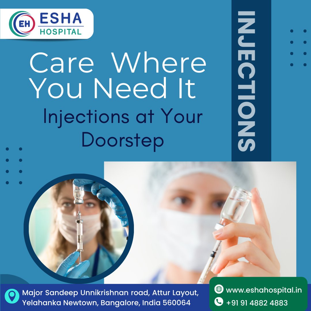 EshaHospitals's tweet photo. At Esha Home Health Services, we understand that some treatments require injections. That's why we bring professional injection services right to your home. 

For more info &amp; Consultation : https://t.co/VTMDjPwTvw

#Health #Services #injections #Consultation #Eshahospital https://t.co/kNnJl2cIj5