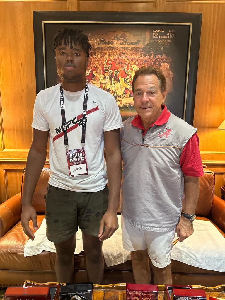 #AGTG Blessed to receive an Offer from <a href="/sabanfaux/">Nick Saban</a> at the University of Alabama🐘  <a href="/BAMACoachG/">Robert Gillespie</a>  <a href="/Cocoa_Schneider/">Ryan Schneider</a> <a href="/J55FoFo/">James Folston Sr.</a> @mdiesel321 <a href="/OfficialAthlete/">James Folston Jr.</a> <a href="/CocoaFootball/">Cocoa Football</a> <a href="/BHoward_11/">Brandon Howard</a> <a href="/larryblustein/">Blustein Recruiting</a> <a href="/Rivals/">Rivals</a> @RivalsFriedman <a href="/247Sports/">247Sports</a>
@SWiltfong247 <a href="/adamgorney/">Adam Gorney</a>