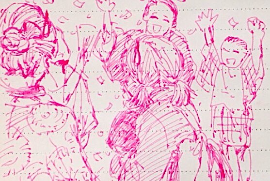 今週(#ブギウギ)と先週(#らんまん)それぞれ朝ドラの落書きしてたけど雑い…^^;ブギウギ面白いけどまだらんまんロスだなぁ。
