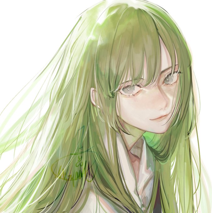 「中性的 緑髪」のTwitter画像/イラスト(人気順)