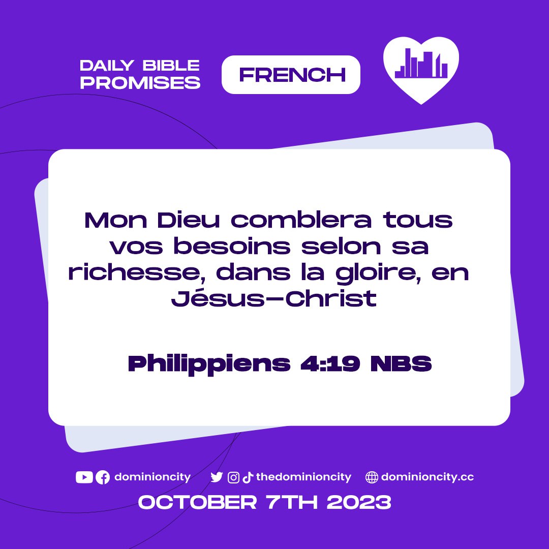 pstdavidogbueli's tweet photo. Type “AMEN” if you believe it!

SET 1 of 3 | DAILY BIBLE PROMISES IN 12 LANGUAGES | OCT 7TH 2023 | LIKE, FOLLOW &amp; SHARE

#Bible #GodsWord #trendingnow #Biblepromises #trendingreels #hope #love #faith #GoodNews #NewsUpdate https://t.co/VolrIx84fX