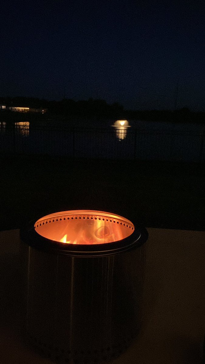 Nice little fire out back by the pond makes for a good night.