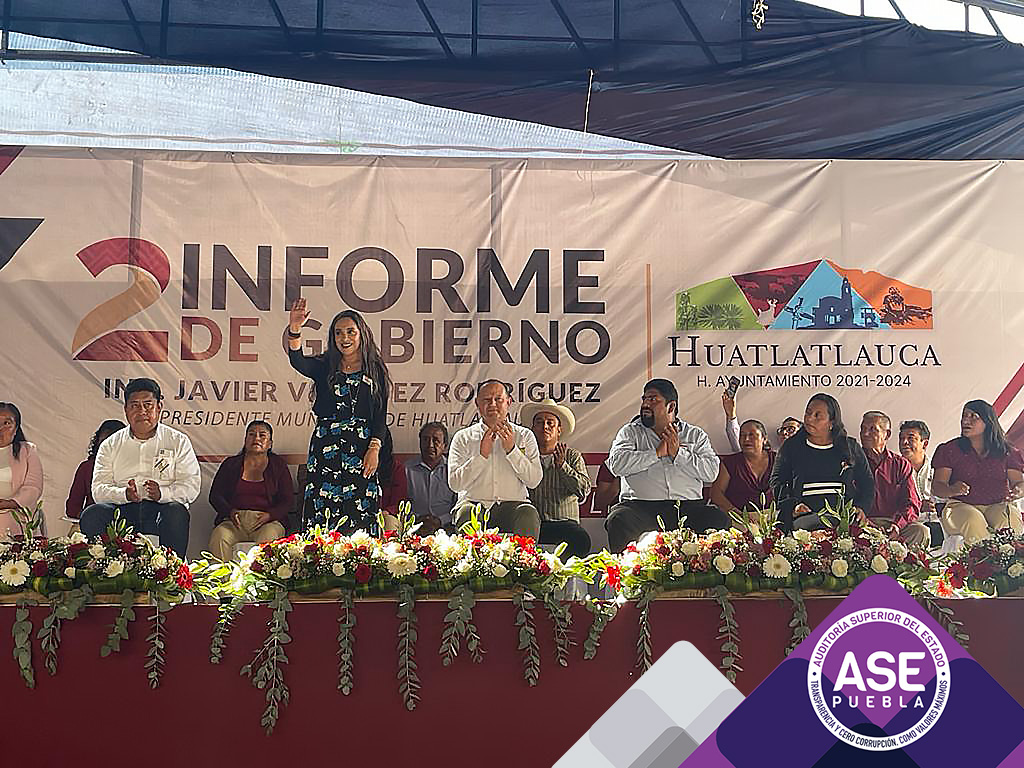 AsePuebla's tweet photo. #ASEInforma Amanda Gómez Nava, Auditora Superior del Estado de Puebla, estuvo presente en el 2º Informe de Gobierno del Municipio de Huatlatlauca.

Conoce más: https://t.co/JeAMSu7ZcL https://t.co/hnHLwG9XDf