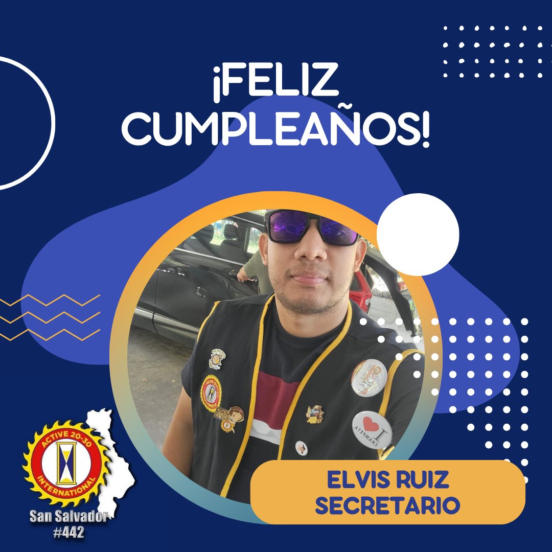 En este día queremos felicitar al secretario de nuestro club, Elvis Ivan Ruiz, en su día especial. Que sean muchos años más de servicio a la comunidad y la niñez
