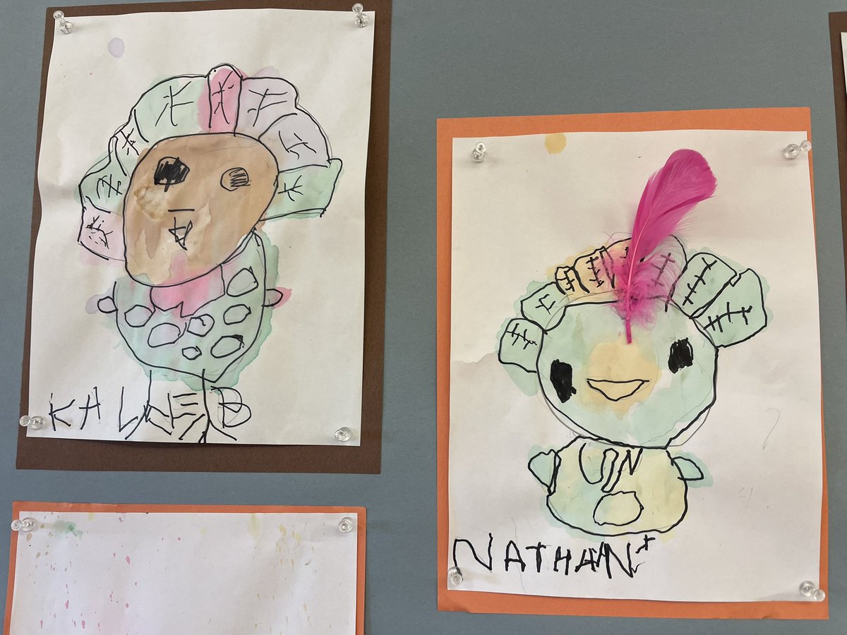 teach_ad's tweet photo. Today Division 25 attempted their first directed drawing of Thanksgiving turkeys with much success!. We are so thankful for a great start to Kindergarten! Happy Thanksgiving everyone! @brentwoodSD41 @burnabyschools https://t.co/3Nyx6w2uDn