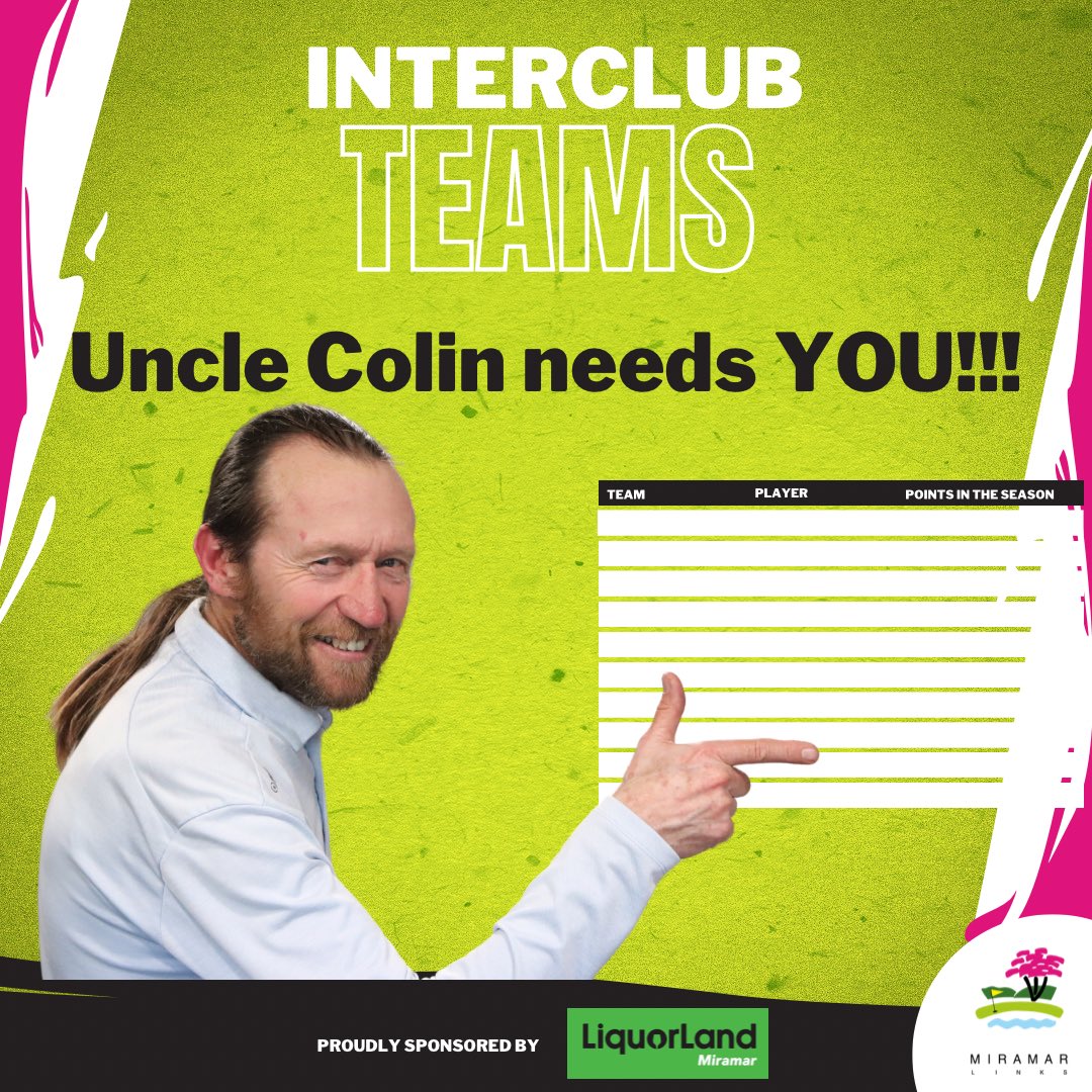Pop your names down for interclub! Menscaptain@miramargolfclub.co.nz #golf