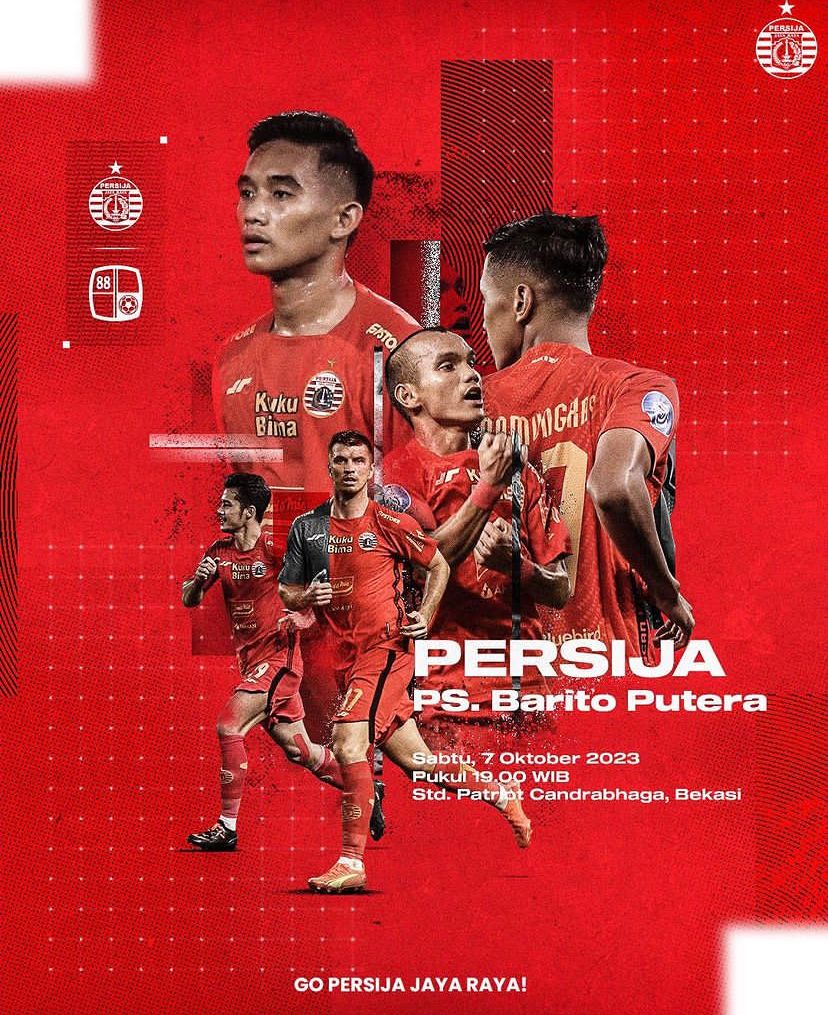 Today is  #PersijaDay  #BaritoPutera 
Live streaming
PERSIJA VS BARITO PUTERA
Sabtu, 7 Oktober 2023
Kick Off 19.00 Live Vidio.com
Streaming gratis di link ini⬇️
bit.ly/live-streaming…

#Persija
#BaritoPutera
#Liga1Match