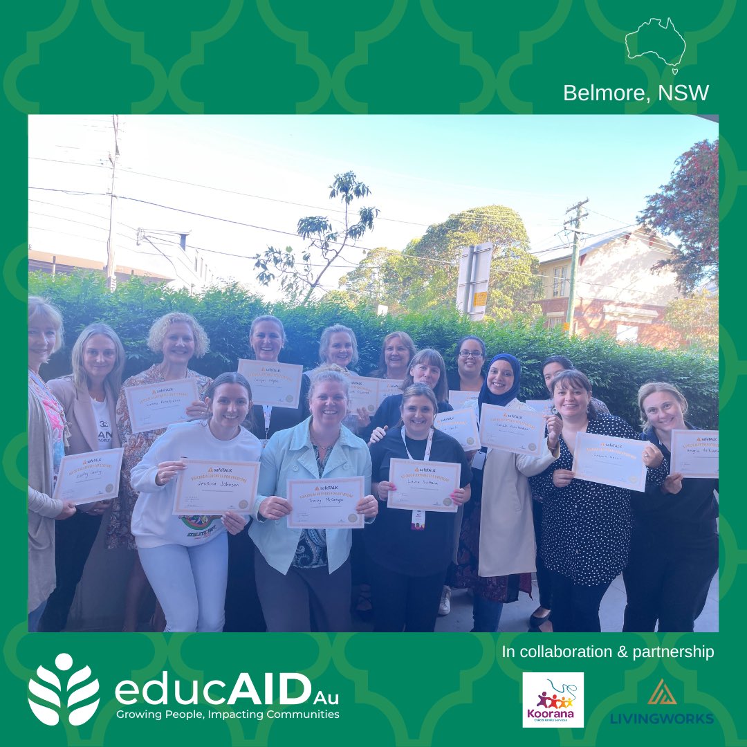 This week, we delivered suicide Safetalk alertness training to Koorana Child &amp; Family Services staff at their centre in Belmore, NSW. 

Awesome collab'ing with the team in their service that caters largely to CALD families. 

#SuicidePrevention #Safetalk <a href="/LivingWorksAus/">LivingWorks Australia</a>