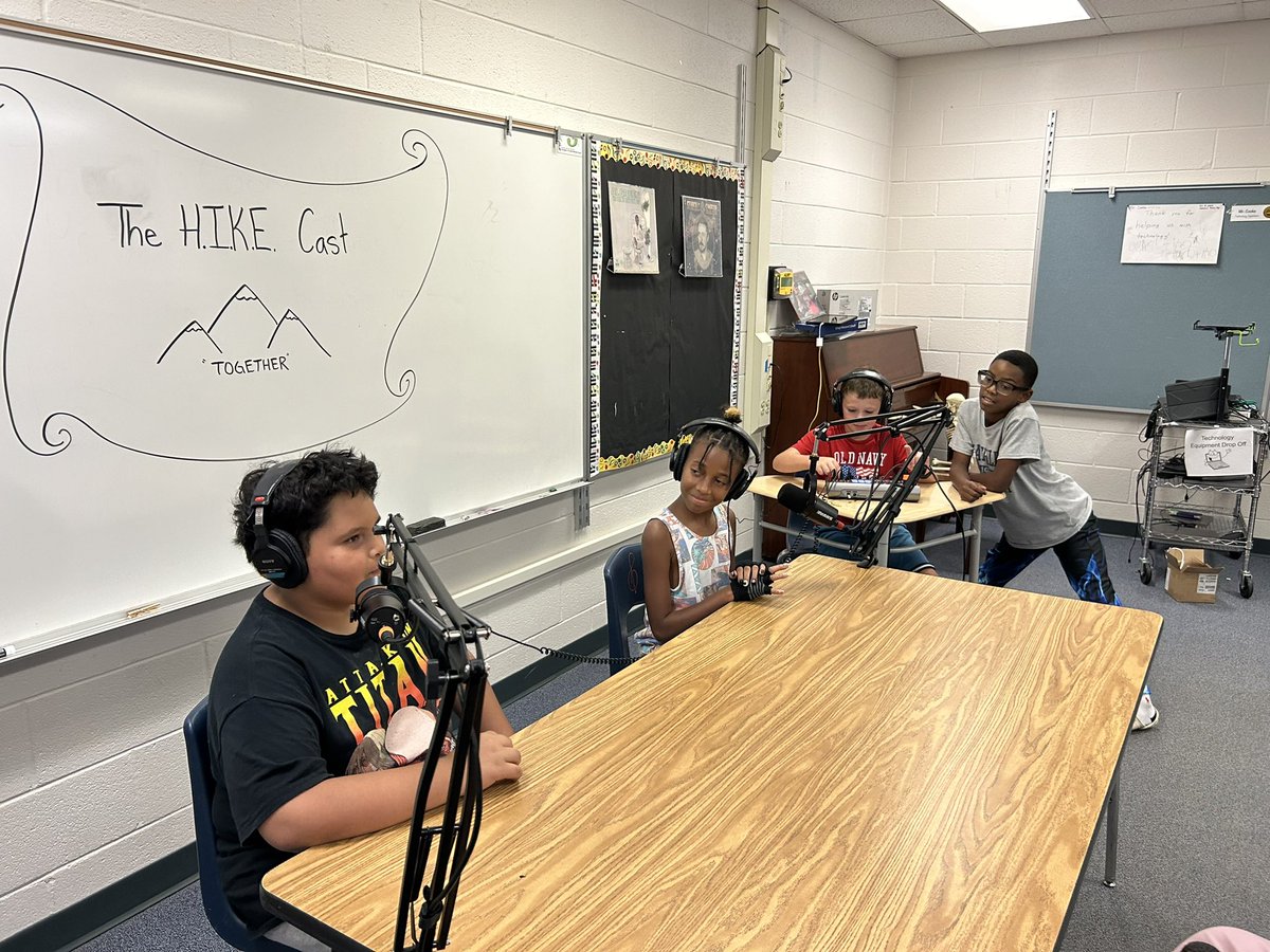 appstateacademy's tweet image. Stay tuned for the first episode of The H.I.K.E. Cast! Students are working on producing and creating our Academy Podcast! Thanks to Mr. Cooke for technical support. #learningsupport