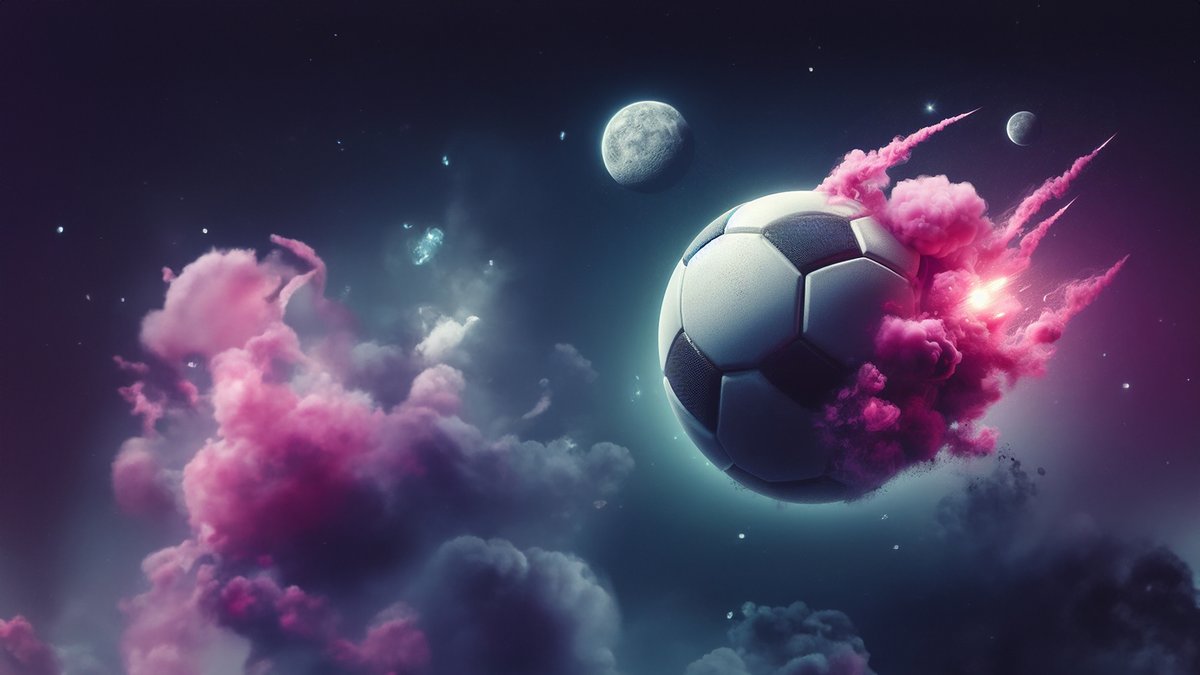 otter805's tweet photo. ⚽🌈 "Kickoff in the Sky: The Soccer Spectacle Painted in Pink!" ⚽✨Picture this: a dazzling soccer ball soaring through the atmosphere, leaving behind a trail of vibrant pink smoke, painting the sky with its spirited journey. 🌬️🎨🌟💖 #SoccerSpectacle #SkywardKick #PlayfulPalette
