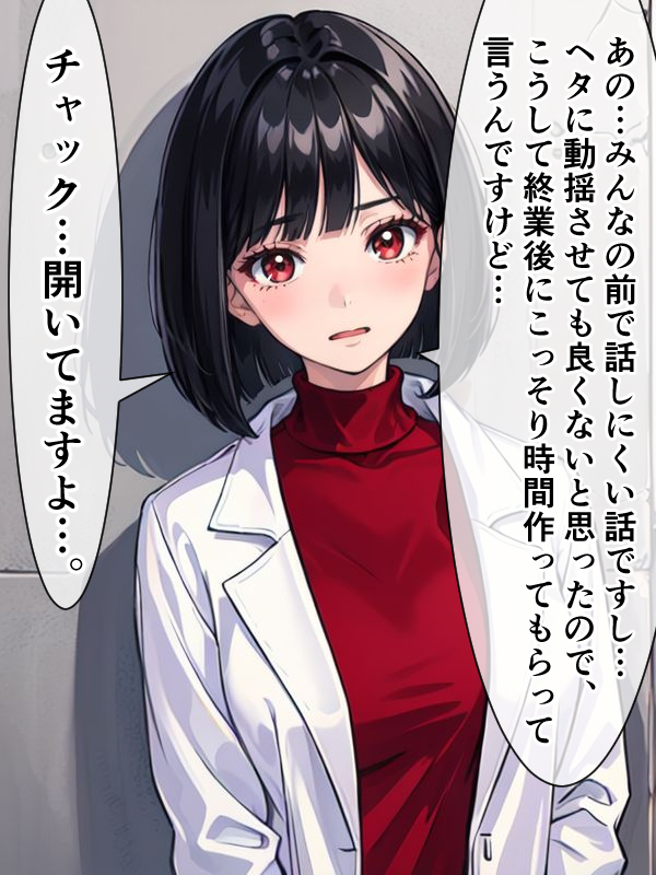 同僚の男性に、気を使ってあげた女医ちゃん。 