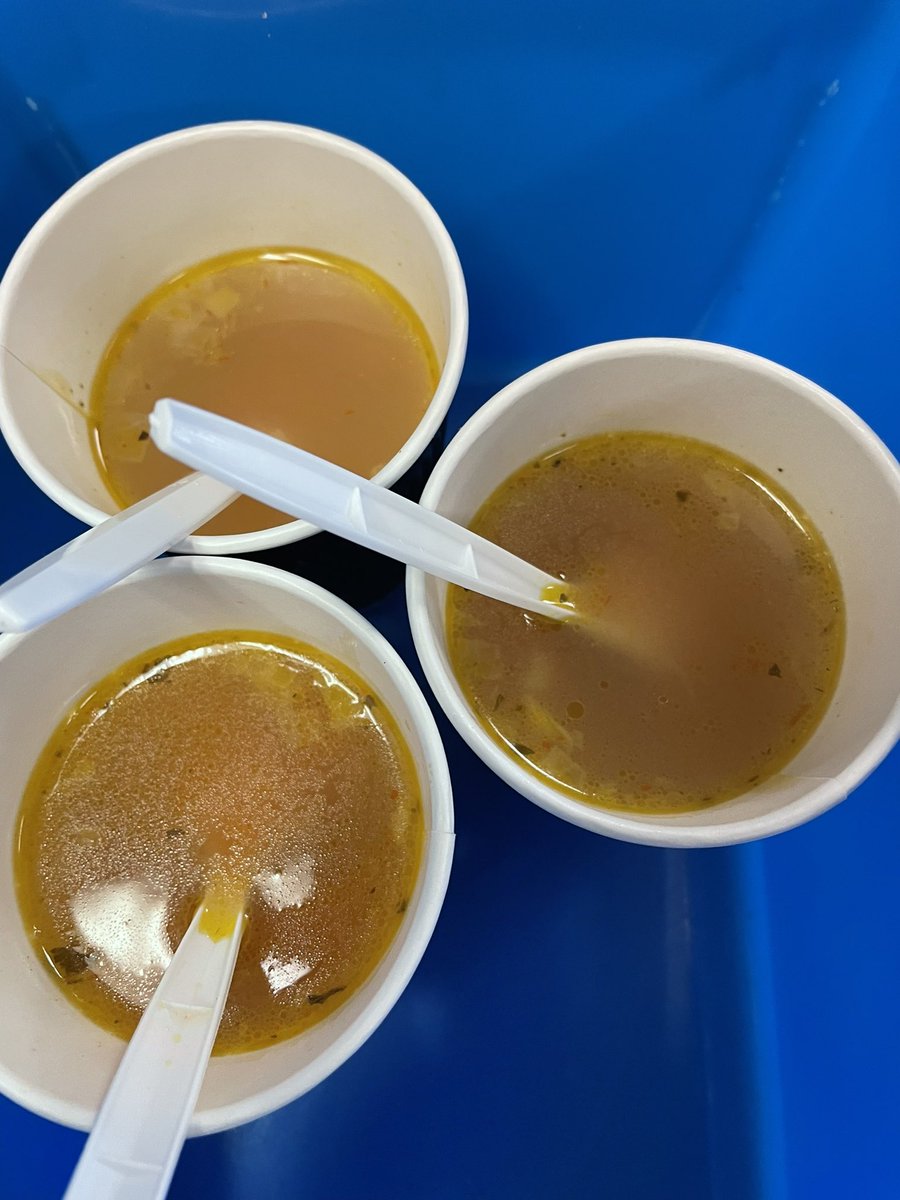 We used some of the veggies from our Nourish Your Roots veggie box and made Thanksgiving Soup. We invited our grade 2 learning buddies to join us for a taste test. It was delicious! @HRCEHealthPromo <a href="/NourishNS/">Nourish NS</a>