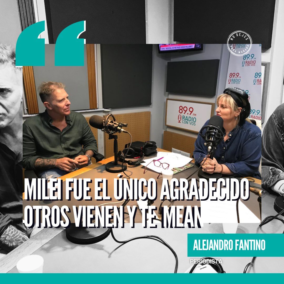 NoDejes899's tweet photo. 👉🏻 @fantinofantino en #NDPM con @rominamanguel
#MILEI #Milei2023 https://t.co/X4P2G46gIk