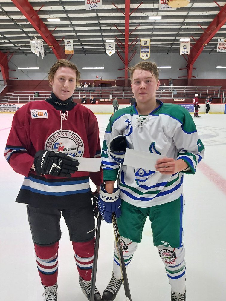 sjjuniorhockey's tweet photo. 🚨 FINAL SCORE 🚨

@pmhajrwarriors - 7
@JuniorBreakers - 0
———————————
@NLGrowlers Player of the Game:
Paradise: Myles Bedford (F)
Southern Shore: Matthew Molloy (F)

#SJJHL https://t.co/pCrsLwLYpX