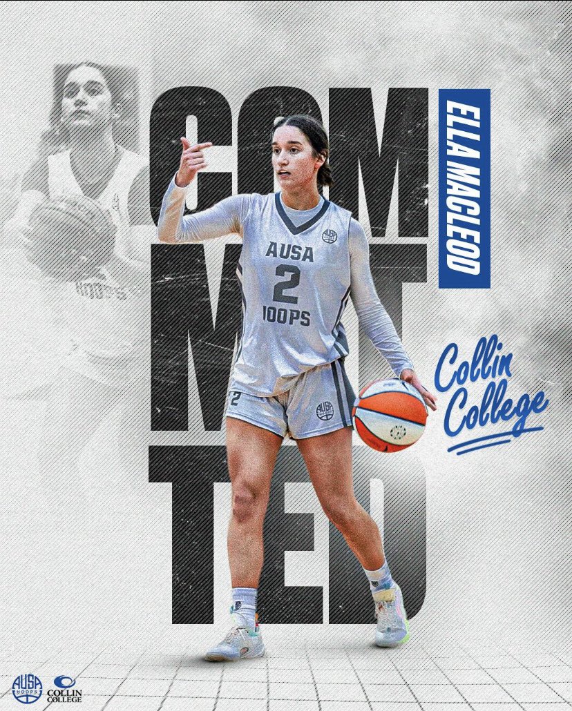 ellamacleodd's tweet photo. Proud to announce my commitment to Collin College!!!! @collincollege 
Can’t wait to start my new adventure in August next year under @collin_wbb and he’s team 🇺🇸
What to thank @AUSA_Hoops_WBB and @CoachSepo for all they have done and believing in me https://t.co/MilRi9livv