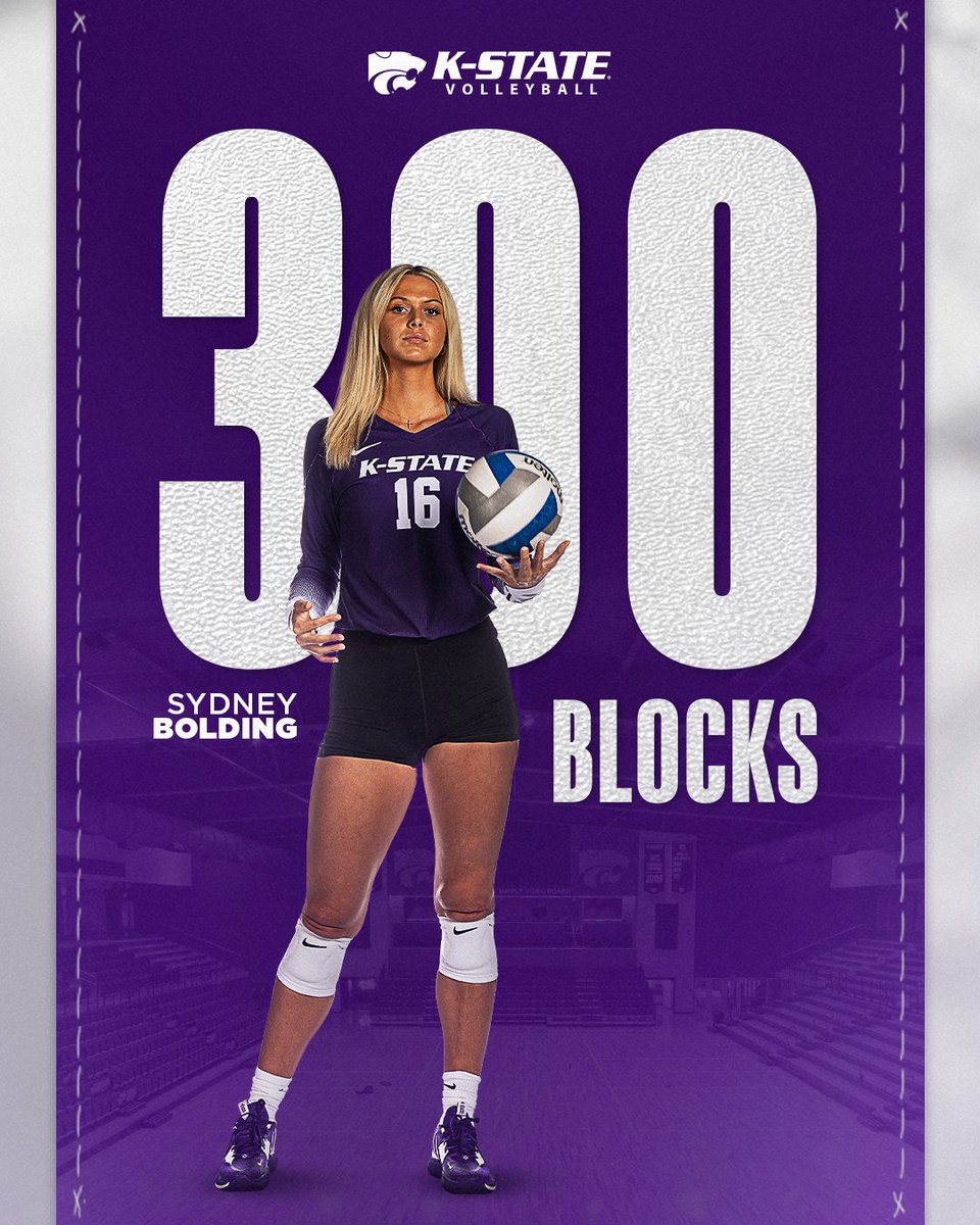 3⃣0⃣0⃣

Count 'em! Sydney Bolding gets her 300th career block at K-State! 

#KStateVB x <a href="/Sydney137_/">Sydney Bolding</a>