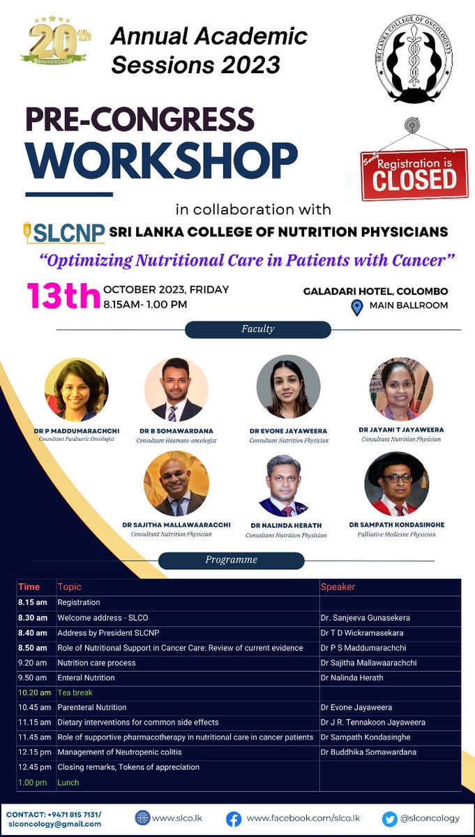 The Sri Lanka College of Oncologists tweet media