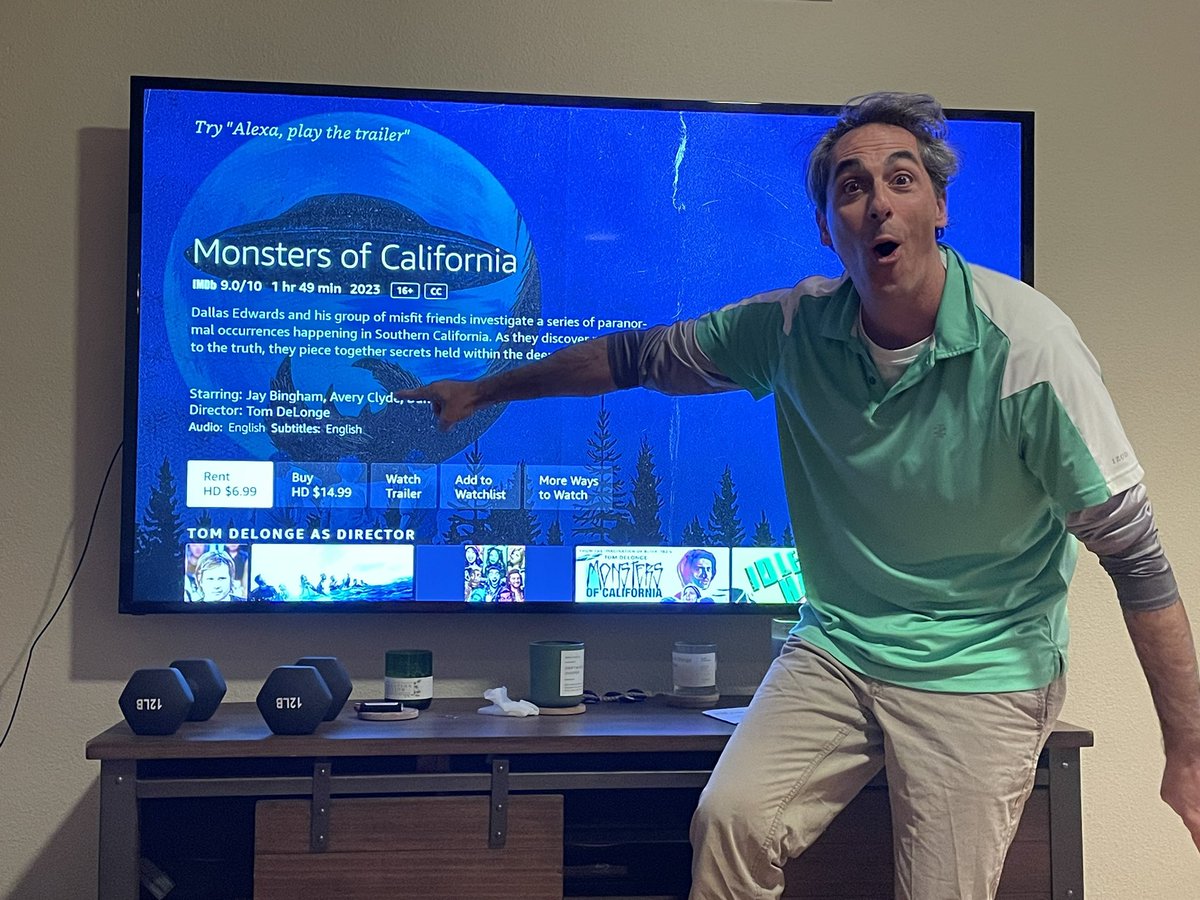 So incredibly proud of <a href="/NatureBing/">Jay Bingham</a>!  <a href="/tomdelonge/">Tom DeLonge</a> <a href="/stanspry/">Stan Spry</a> <a href="/ToTheStarsMedia/">To The Stars*</a> <a href="/blink182/">blink-182</a> <a href="/sagaftra/">SAG-AFTRA</a> RDR Management. Go check out Monsters of California on streaming and select theaters! Got my popcorn ready….