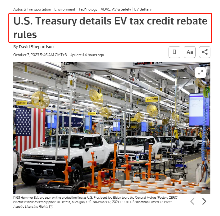 Eugenadson's tweet photo. 👉👉Starting Jan. 1, consumers can transfer the credits to a car dealer, effectively lowering the vehicle’s purchase price, a change that may help boost EV🚗🚗 sales.
👉👉The Environmental Protection Agency has proposed rules it forecasts will result in 67% of new vehicles being EVs by 2032.🌿🌿☘️☘️