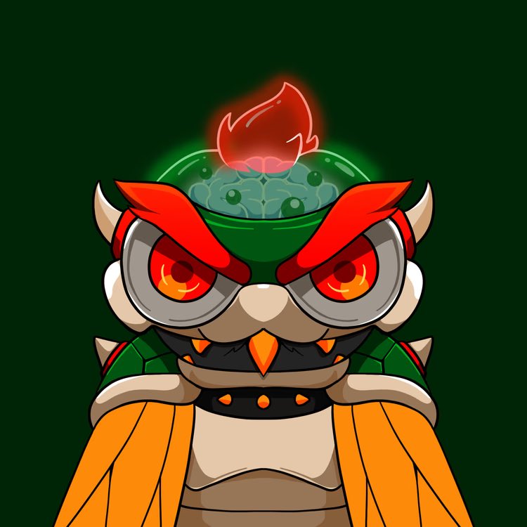 So I decided a crown owl just wasn’t enough display of conviction in <a href="/OwlphaNFT/">OWLPHΛ</a> …made a little upgrade. #HOOT #HOOT MF!!! 1/1 Bowlser is mine