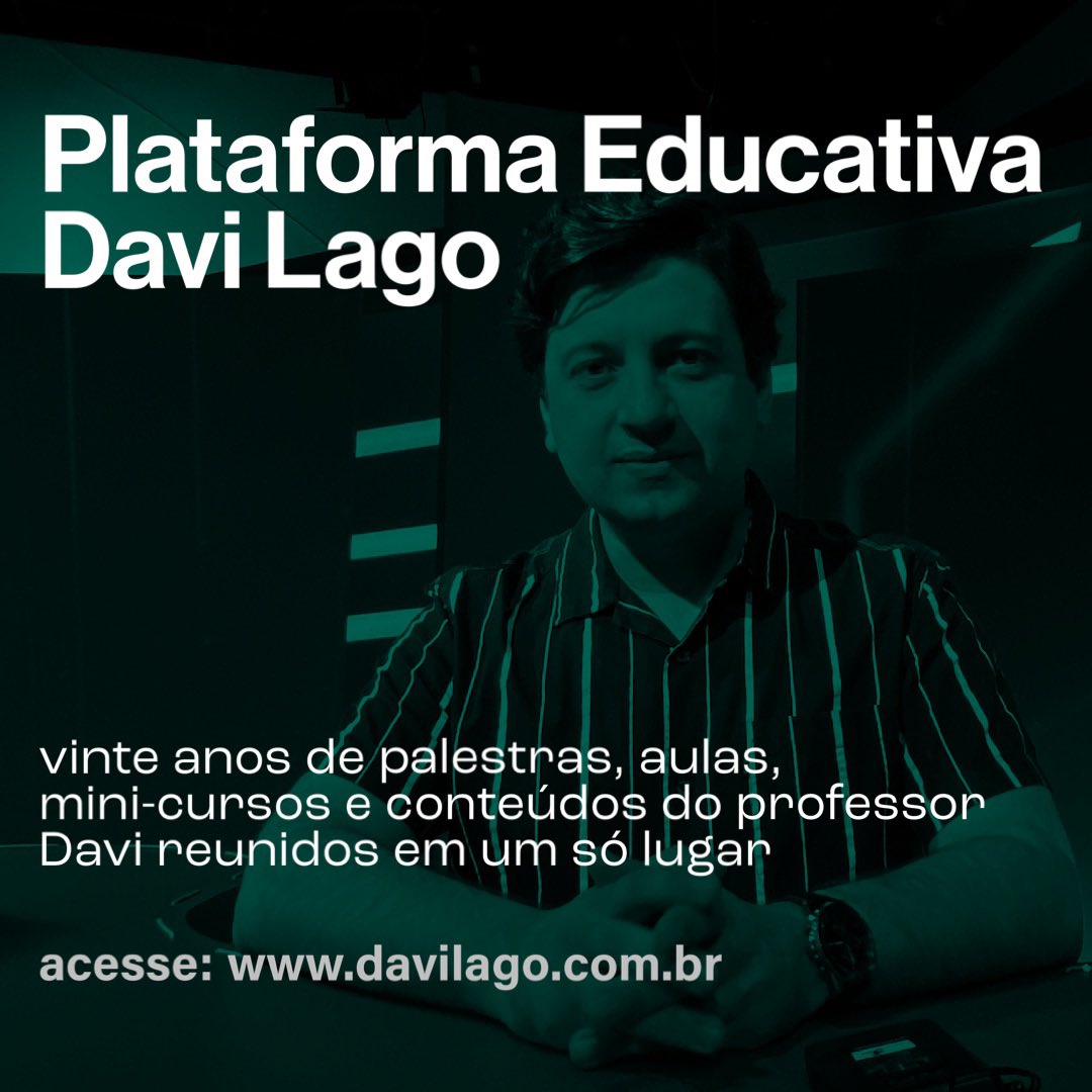 Reuni em uma única plataforma os melhores mini-cursos, palestras e aulas que ministrei nos últimos vinte anos — cobrindo campos como teologia pública, fanatismo político, filosofia analítica, teoria do direito, protestantismo &amp; cultura: INSCRIÇÕES ABERTAS bit.ly/davilago-aulae…