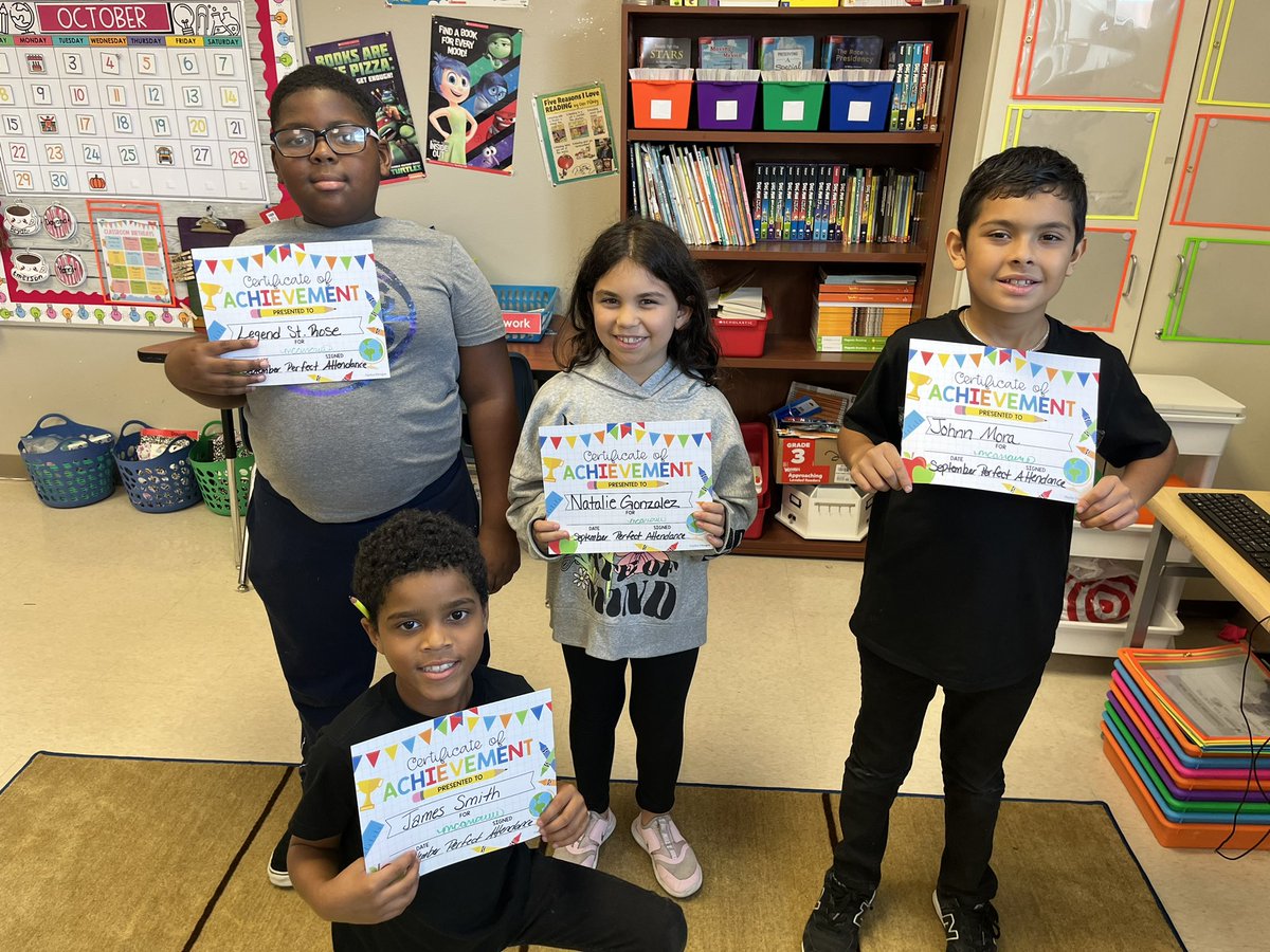 Perfect attendance in the first quarter! 🏆 💯 <a href="/MGES_OCPS/">MillenniaGardensOCPS</a>