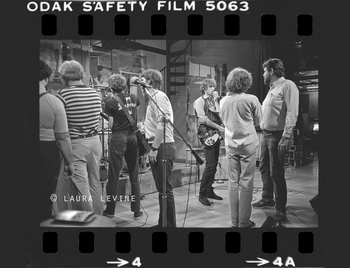 remhq's tweet photo. Today is the 40th anniversary of the band's appearance on Late Night with David Letterman in Oct. '83. @LauraLevinePix shared these photos from rehearsals, the makeup room, and after the taping when the band tried to hail a cab in midtown Manhattan. https://t.co/FUhnoRzOah
