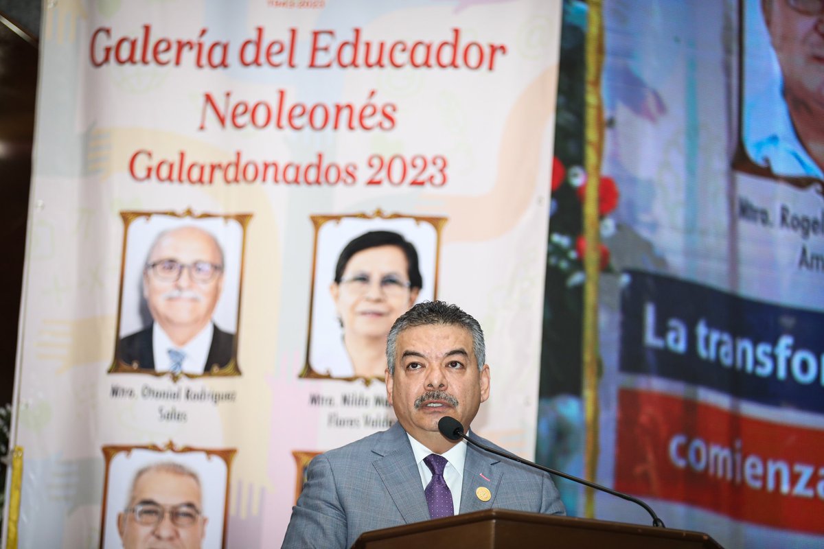 SNTE21's tweet photo. #UnoSomosTodos🙋‍♀️
#TodosSomosUno🙋‍♂️

#Sección21🟠 del #SNTE📚 conmemora el Día Mundial de las y los Docentes con la ceremonia de los galardonados a la Galería del Educador Neoleonés 2023, además de la reinaugurar espacios del edificio sindical. 

Nota👉 https://t.co/q2N9cjKSOe https://t.co/xaN3Xm8nQQ
