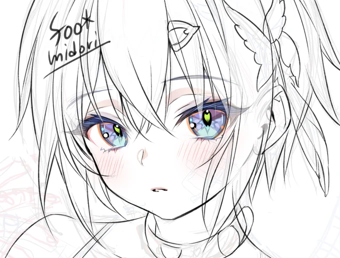 今日もお顔を描いたよ