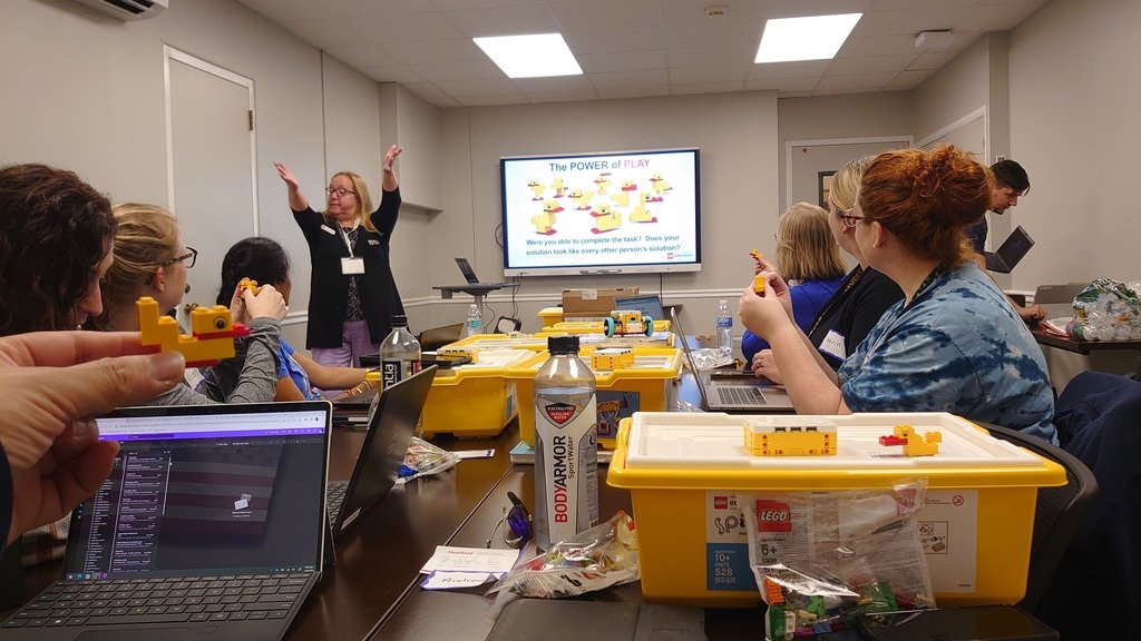 On Friday, October 6, 2023, the district's STEM Discovery 6 educators along with the FIRST Lego League Challenge advisors/coaches got hands-on training on the brand new Lego Spike Prime Kits that will be used to support the STEM classes and robotics!