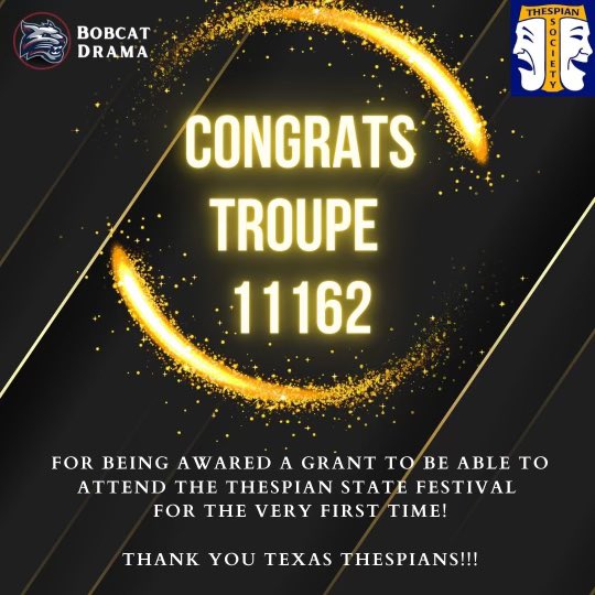 CONGRATULATIONS to our amazing thespian troupe 11162!!! Can’t wait to see you compete at the Gaylord in November.
@Dr_N_Etienne <a href="/KilleenISD_/">KISD Sports</a> <a href="/KilleenFinearts/">Fine Arts Department</a> <a href="/chskisd/">Chaparral High</a>