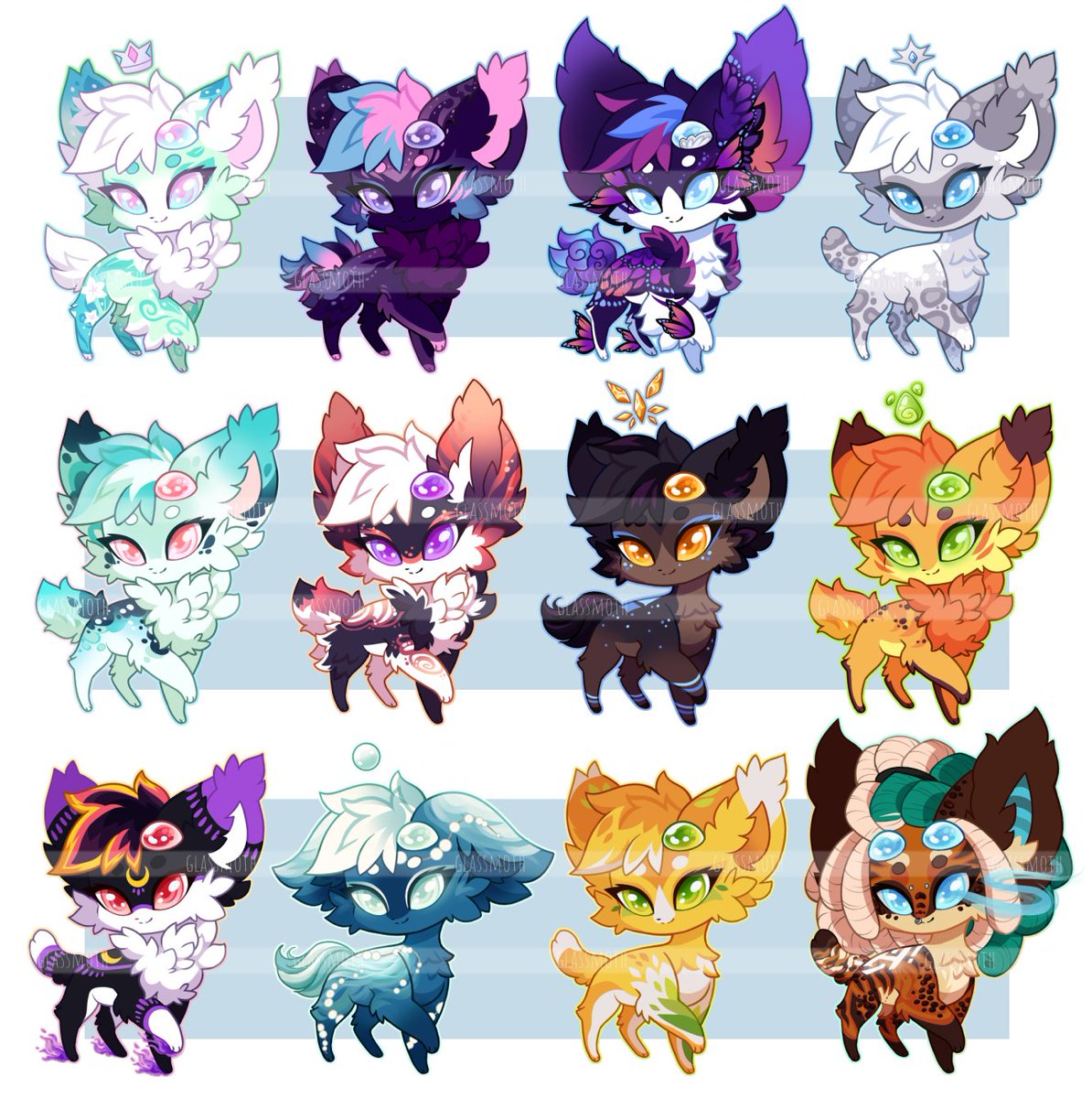 glassmoth's tweet photo. Finally finished up all these kitties!
All have different owners and designers 💖 https://t.co/cllFIT9c66