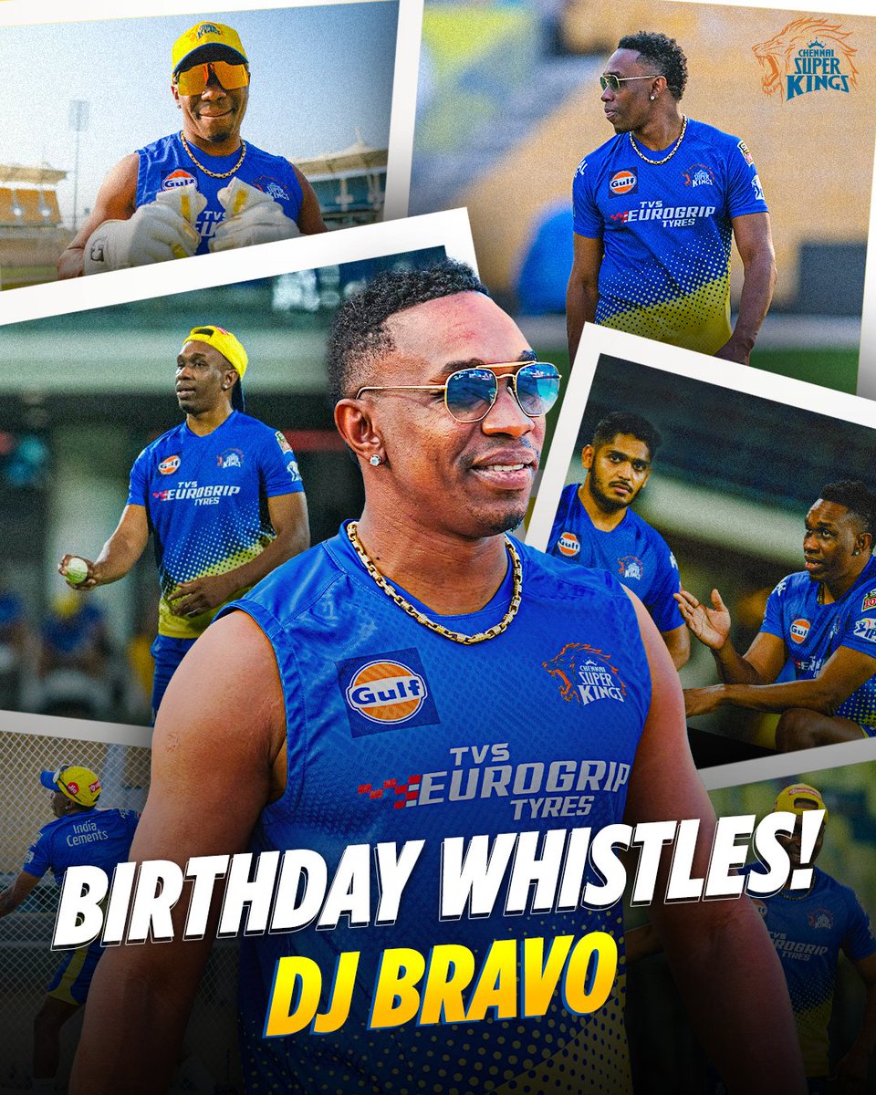 The one who shows our bowlers D'WAY. Happy 40, Champion! 🥳🥳😍

#SuperBirthday #WhistlePodu #Yellove @DJBravo47