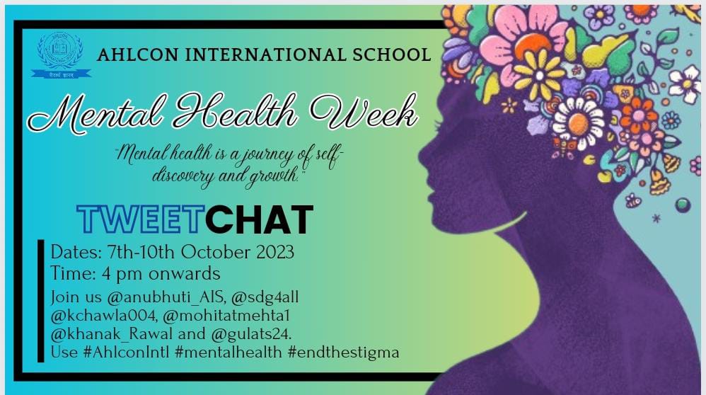 To broaden the basis for an enlightened discourse and responsible conduct in mental health procedures, Anubhuti, AIS is organizing a #TwitterChat on the occasion of World Mental Health Day from 7 October to 10 October 2023!

#ahlconintl #endthestigma #mentalhealth