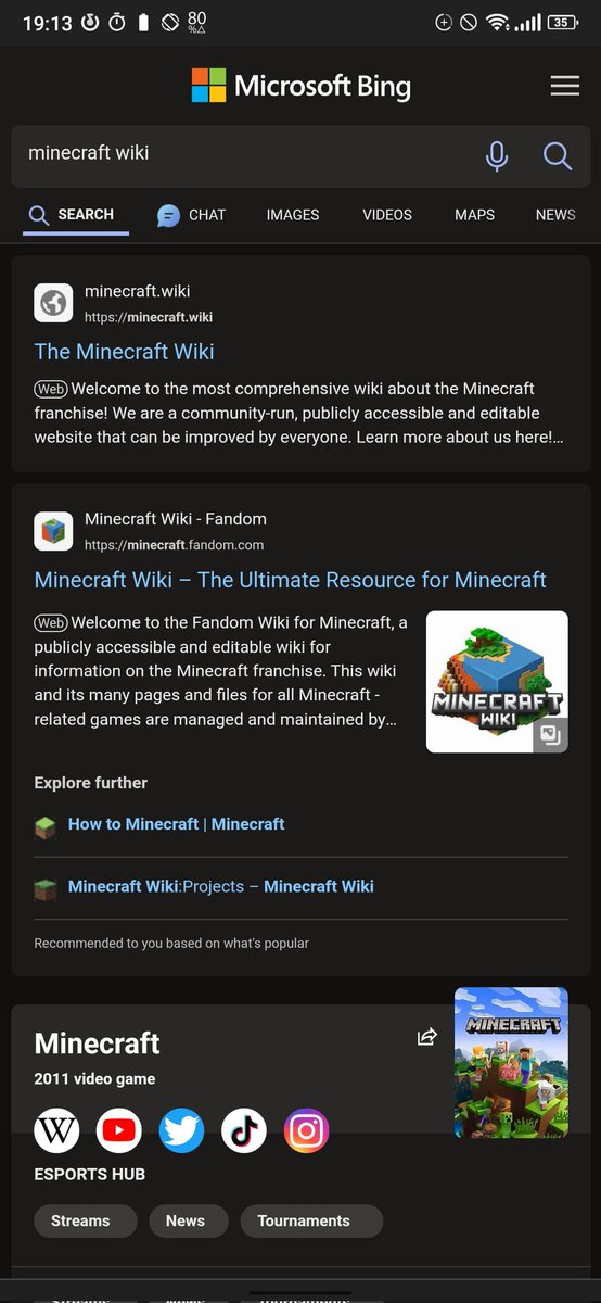 AngzarrRAwDZA's tweet image. @phnixhamsta the official Minecraft Wiki now appears in google, bing, quant, &amp;amp; even in mojeek search results with the fandom wiki #minecraftwiki #minecraft #wiki #stopusingfandom