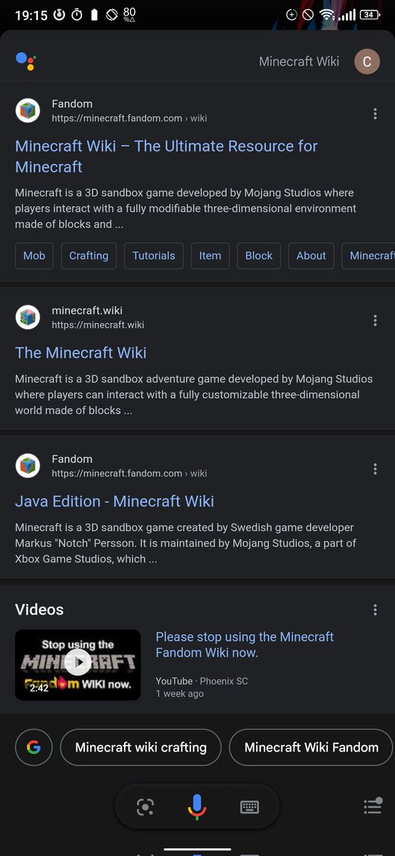 AngzarrRAwDZA's tweet image. @phnixhamsta the official Minecraft Wiki now appears in google, bing, quant, &amp;amp; even in mojeek search results with the fandom wiki #minecraftwiki #minecraft #wiki #stopusingfandom
