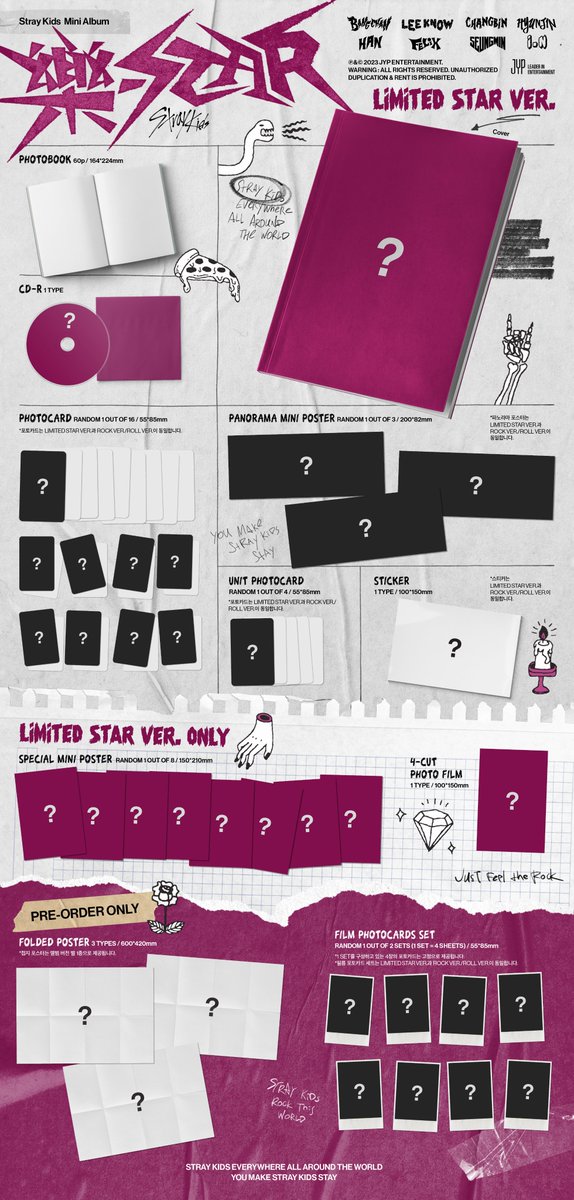[PLS RT | CAN | USA | WW]

#STRAYKIDS [樂-STAR] 10TH MINI ALBUM (LIMITED STAR VER) GO

- $12 USD / $17.15 CAD
- 30 SLOTS AVAIL
- SEALED / UNSEALED
- CLOSES: WHEN ALL SLOTS ARE CLAIMED

Form: forms.gle/CQx1NCw7dVeLX4…

#스트레이키즈 #樂_STAR #ROCK_STAR #StrayKidsComeback