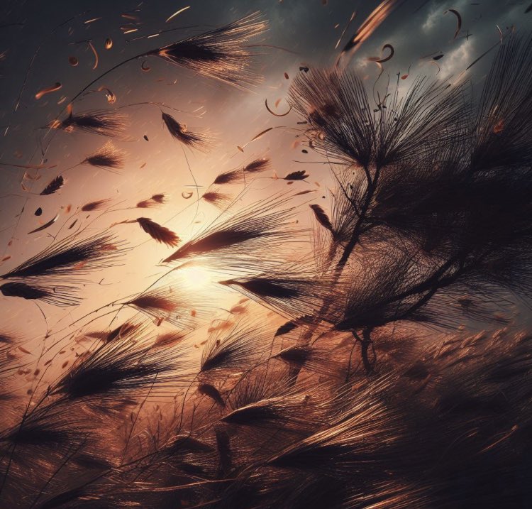 JourneyT0TheSon's tweet photo. wild winds swirling pine needles leaves and seeds as the sun goes down creating cooling nights of glee #WildWinds #CoolingNights #NatureSymphony 🌬️🌙🌲 https://t.co/1YwepIHdUm