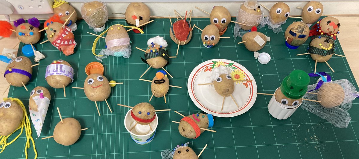 harves4556's tweet image. When literacy and design converge. G2 @IGBintschool read The Potato People by Pamela Allen and made our very own Potato Man and Potato Woman - with the hopes they grow horns and can be planted in our vegetable garden. #igbis #pyp #design