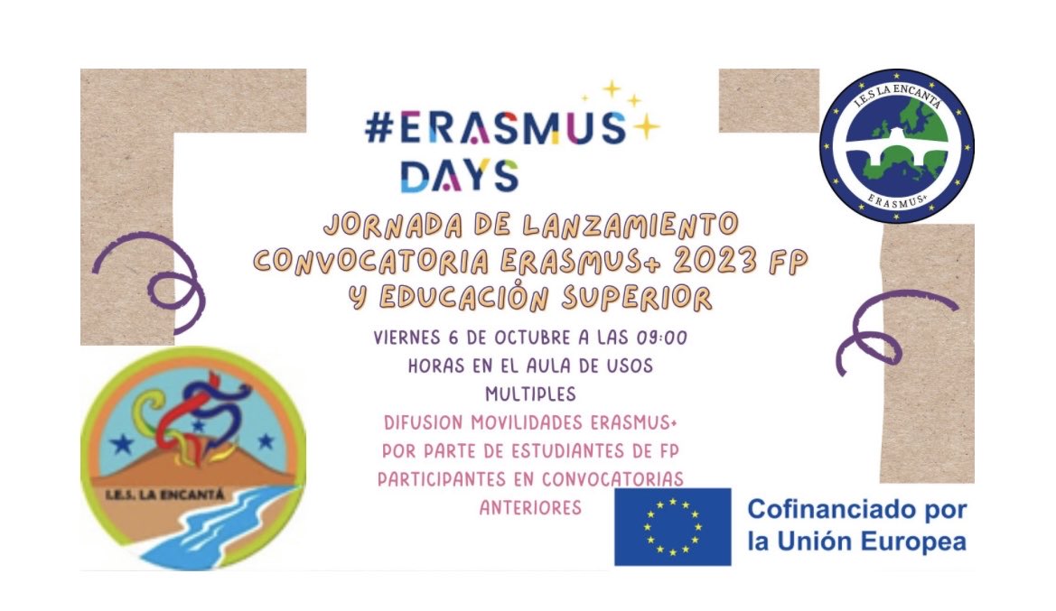 Hoy han comenzado los #ErasmusDays en <a href="/IES_LaEncanta/">Erasmus+ IES La Encantá</a> de #Rojales #ErasmusPlus <a href="/STEPV_Iv/">STEPV-Iv</a> <a href="/EuropeDirectVal/">Europe Direct Comunitat Valenciana</a> <a href="/sepiegob/">SEPIE</a> <a href="/GVAeducacio/">GVA Educació</a>