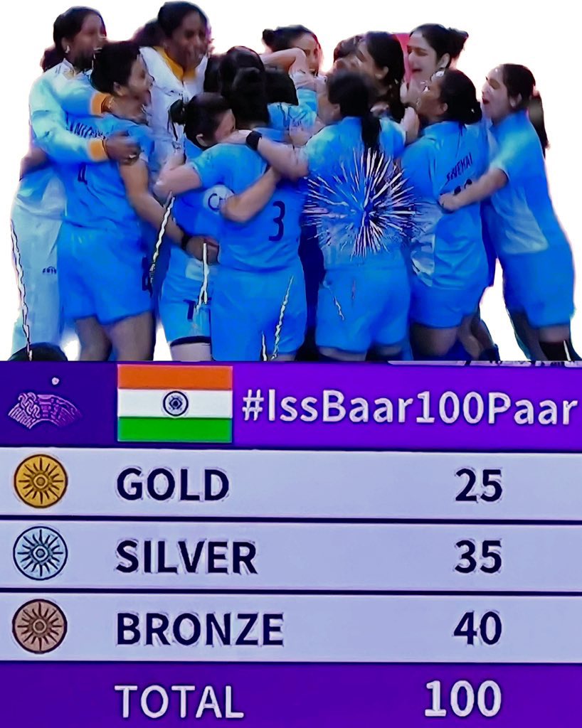 Reaching a milestone. India’s women’s Kabbadi team wins gold 🥇at Asian games, fittingly symbolizing the role of #narishakti & traditional skills in our achievements. 🇮🇳 #AsianCup2023 #IndiaAtAsianGames