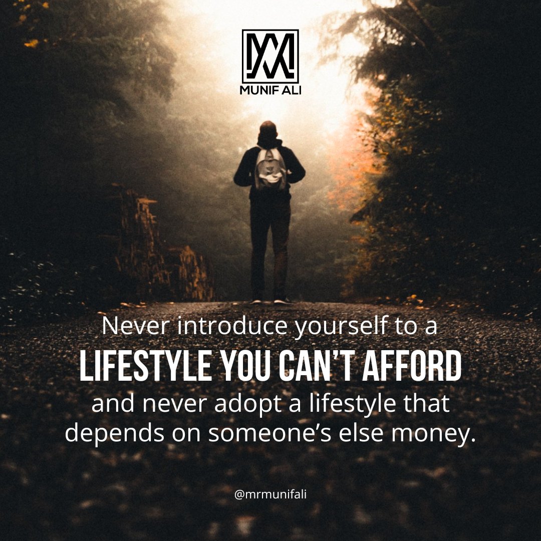 A sustainable lifestyle is one that doesn't rely on someone else's wallet. 💼🛡️ 

#FinancialIndependence #SelfSufficiency #SustainableLiving #FinancialEmpowerment #PersonalFinance #LifestyleChoices #ResponsibleSpending #FinancialSecurity #LiveWithinYourMeans #SustainableHabits