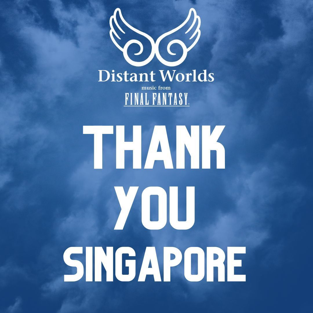 WOW, SINGAPORE! 

Last night's concert was truly magical 💙 
THANK YOU for sharing this special experience with us! 🎶 

Until next time, Warriors of Light! ⚔️ 

#awrmusic #finalfantasy #ff #distantworlds #orchestra #concert #arnieroth #susancalloway #rikki #singapore