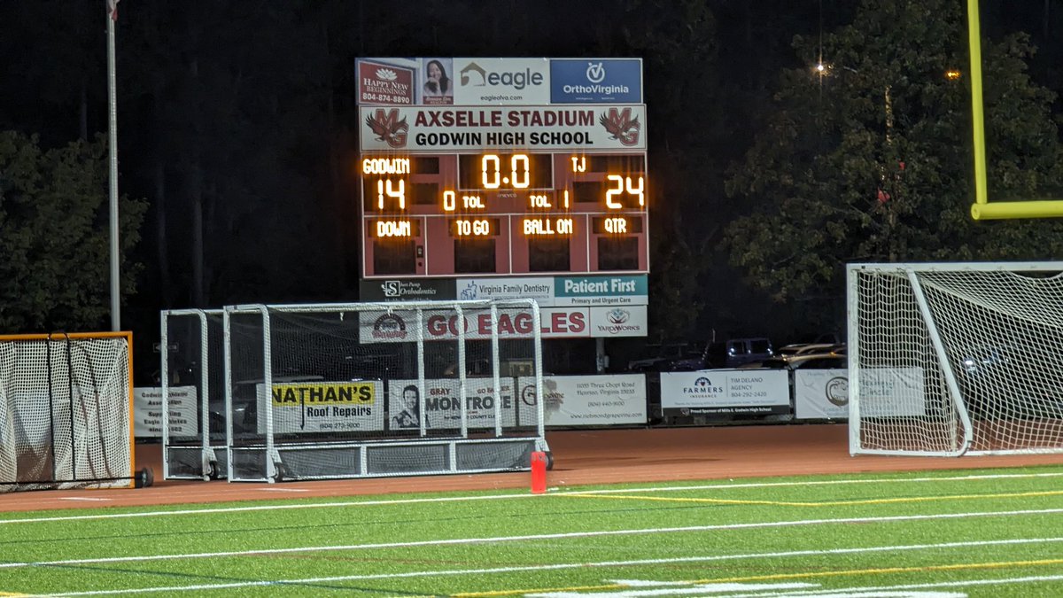 After trailing 7-3 at the half, TeeJay reels in a great come from behind victory over Godwin High! TeeJay 24 - Godwin 14! Congratulations Vikings we're so proud of you!!

#vikingupdate #WeAreRPS