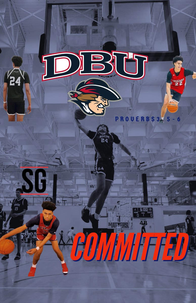 Blessed to announce my verbal committment to play basketball at Dallas Baptist University! 

I thank God for all the trials and adverse moments that got me to this position!
Honored to be a Patriot! 💙❤️
#godsplan #allforHisglory #Hisplanismyplan #"toonice"