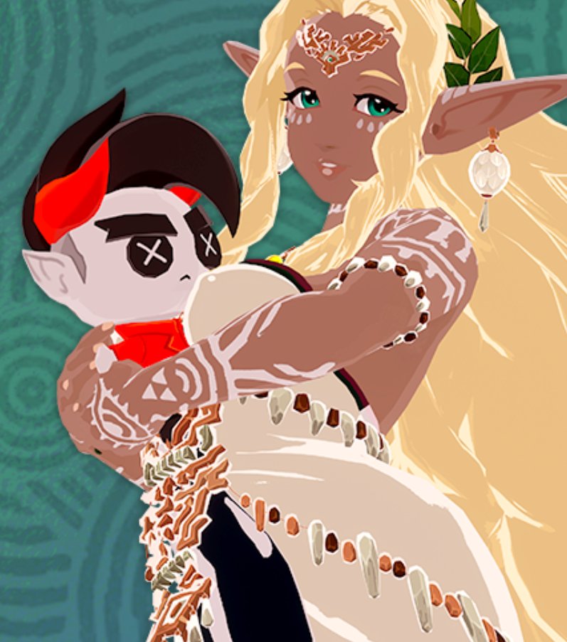 Queen Sonia and her favorite toy💕
<a href="/sockpoppetdraws/">sockpoppetdraws</a> #totk #Sonia #TheLegendOfZelda